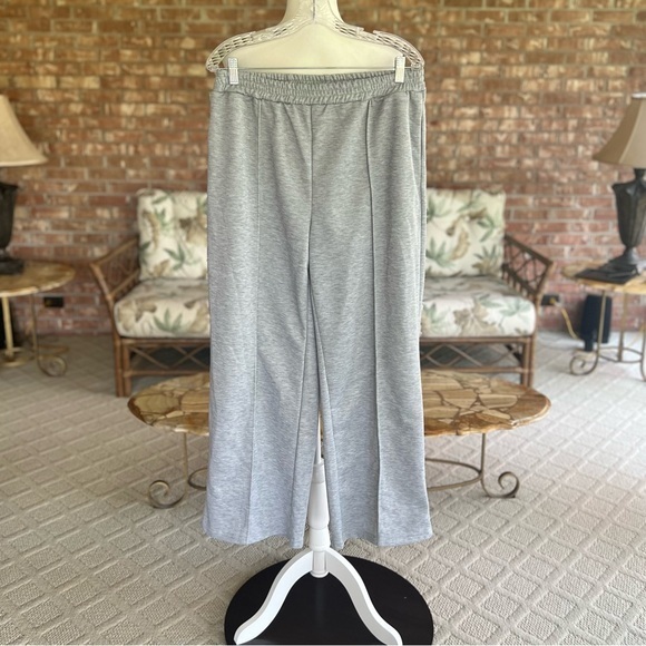 Sweatpants Grey Terry Cloth Full Leg High Waist Nwot L Athleisure